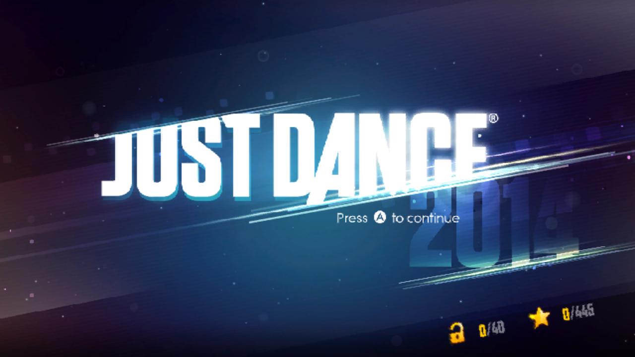 Just Dance 2014 title screen for Wii