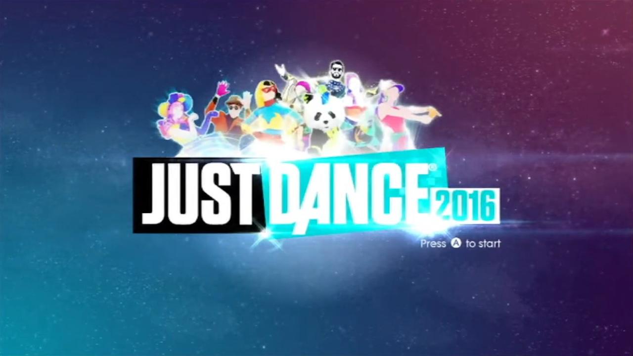Just Dance 2016 title screen for Wii