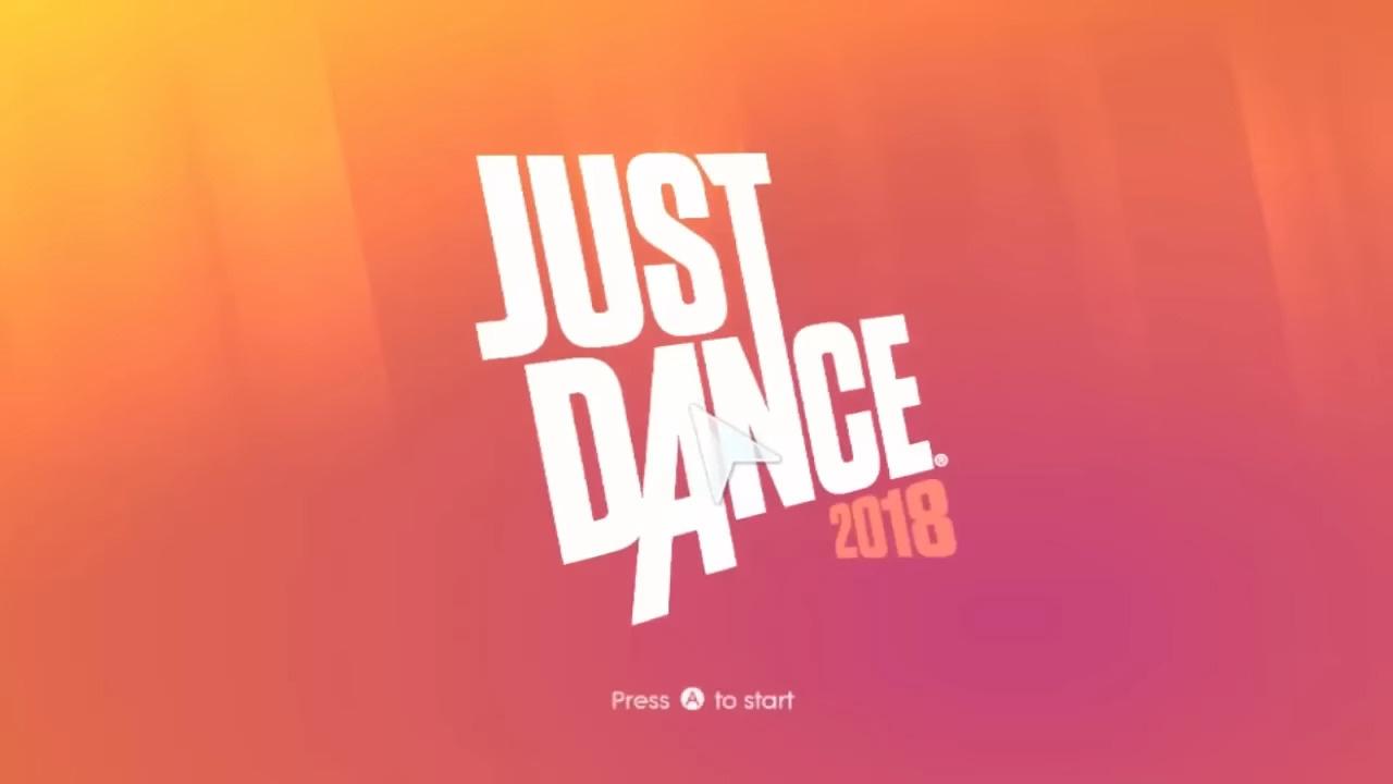 Just Dance 2018 title screen for Wii