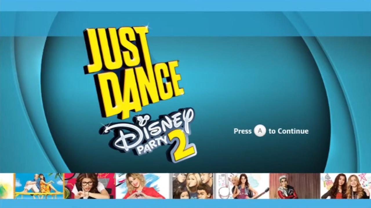 Just Dance: Disney Party 2 title screen for Wii