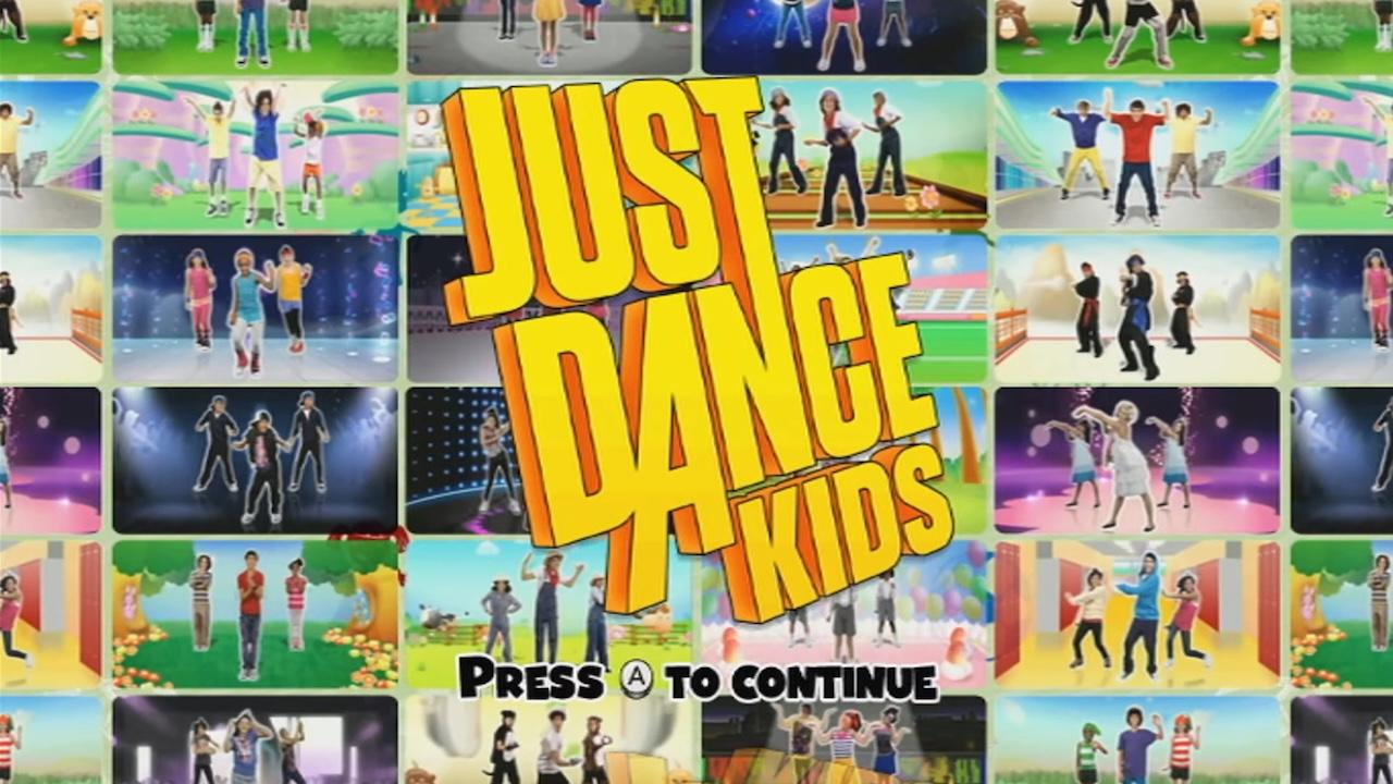 Just Dance Kids title screen for Wii