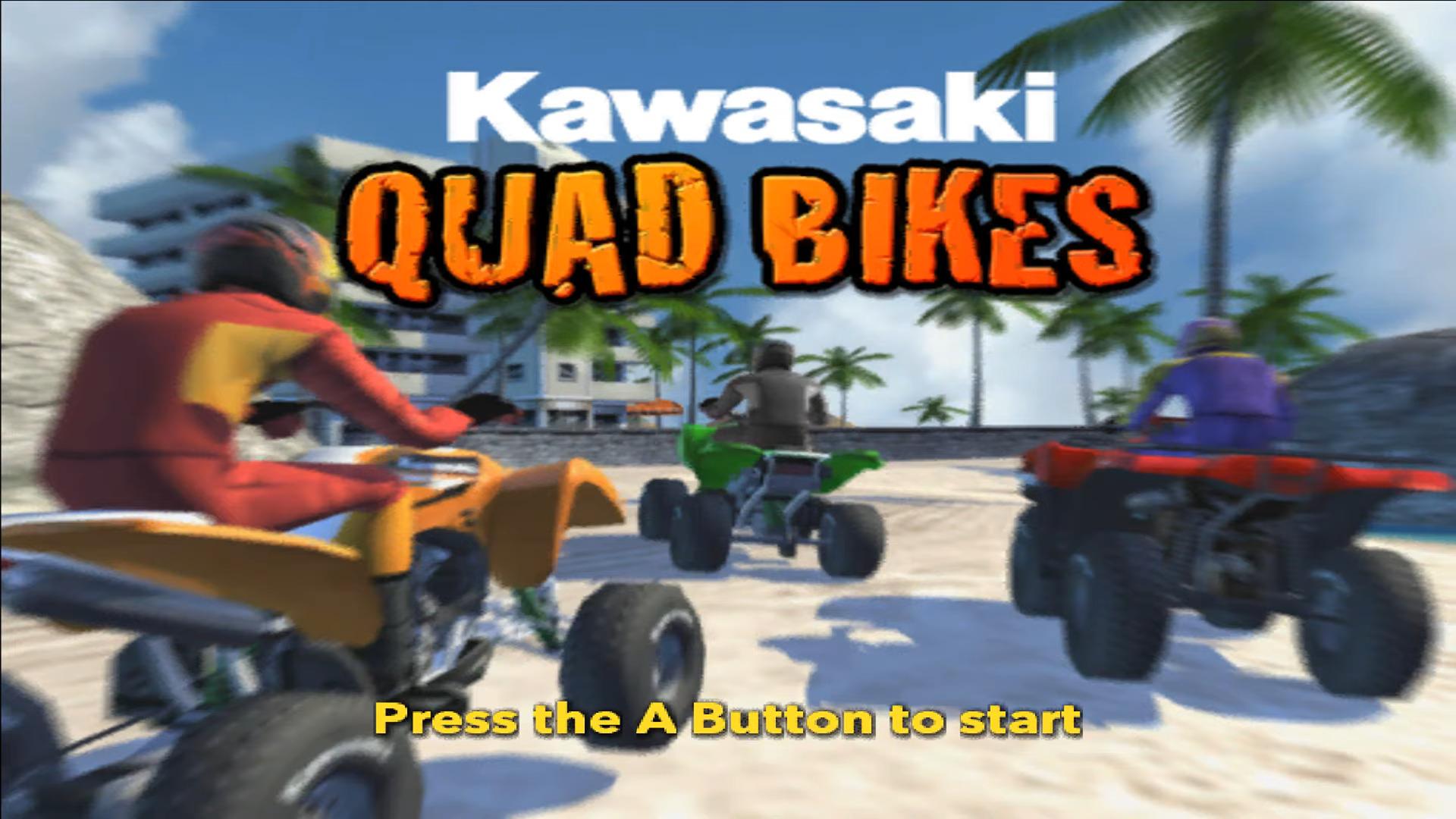 Kawasaki Quad Bikes title screen for Wii