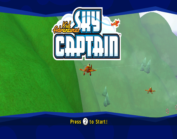 Kid Adventures: Sky Captain title screen for Wii