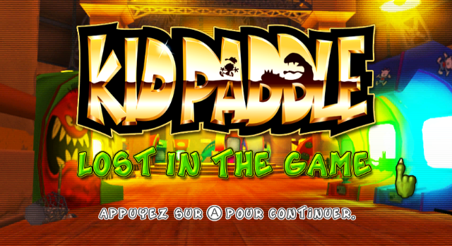 Kid Paddle: Lost in the Game title screen for Wii