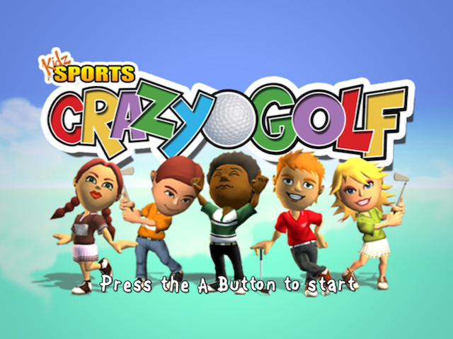 Kidz Sports Crazy Golf title screen for Wii