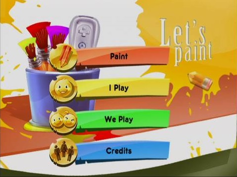 Let's Paint title screen for Wii
