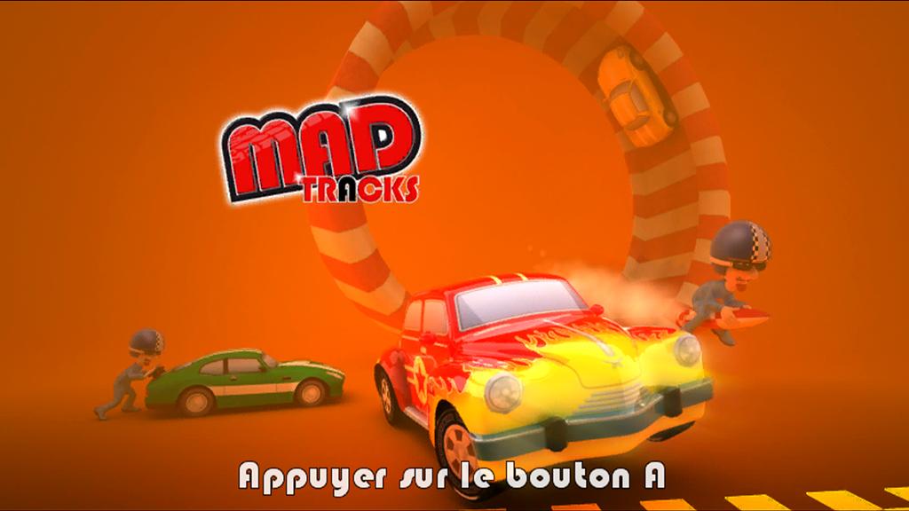 Mad Tracks title screen for Wii