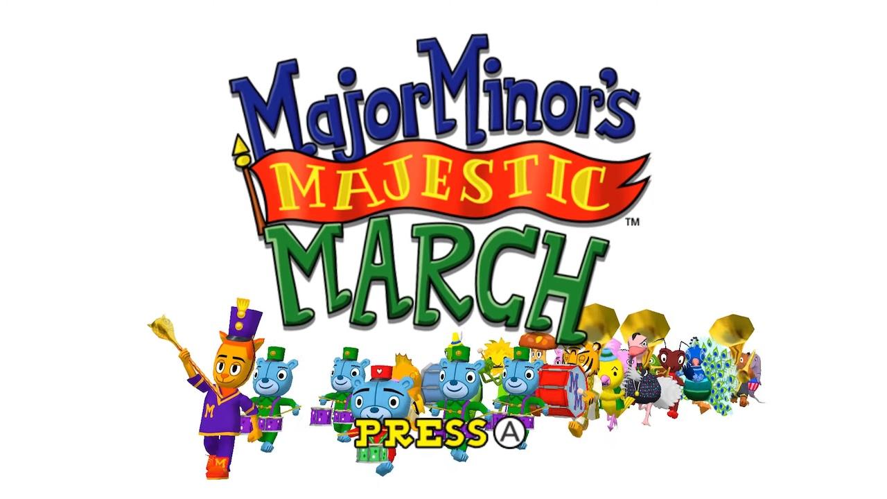 Major Minor's Majestic March title screen for Wii