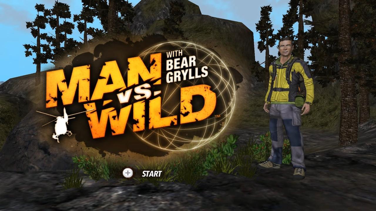 Man vs. Wild title screen for Wii