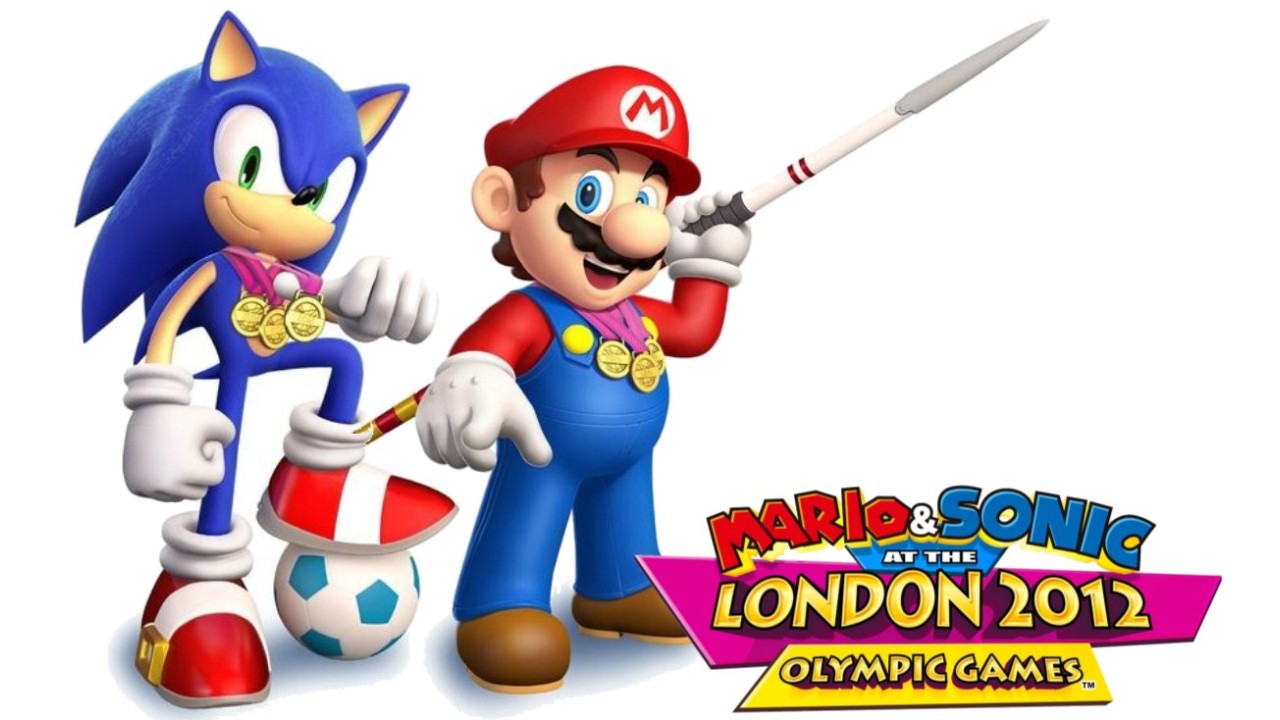 Mario & Sonic at the London 2012 Olympic Games title screen for Wii