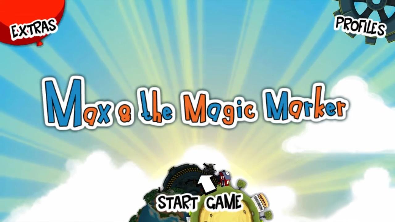 Max & the Magic Marker title screen for Wii