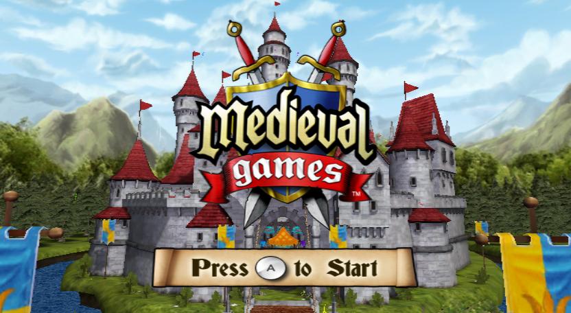 Medieval Games title screen for Wii