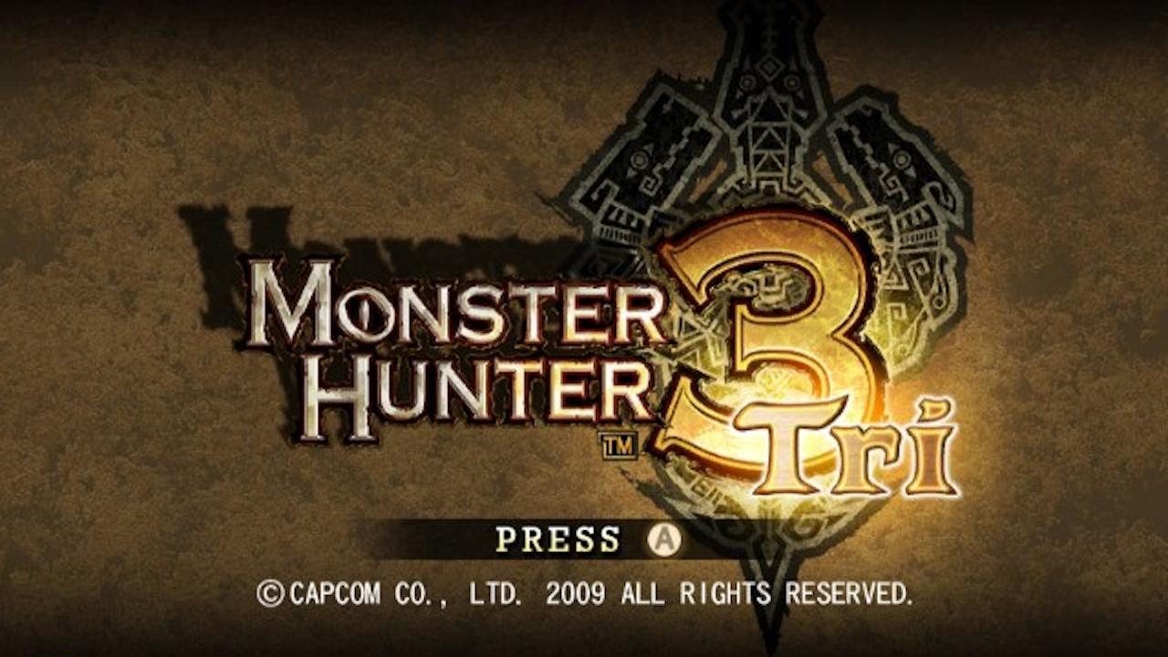 Monster Hunter 3 Tri [Limited Edition] title screen for Wii