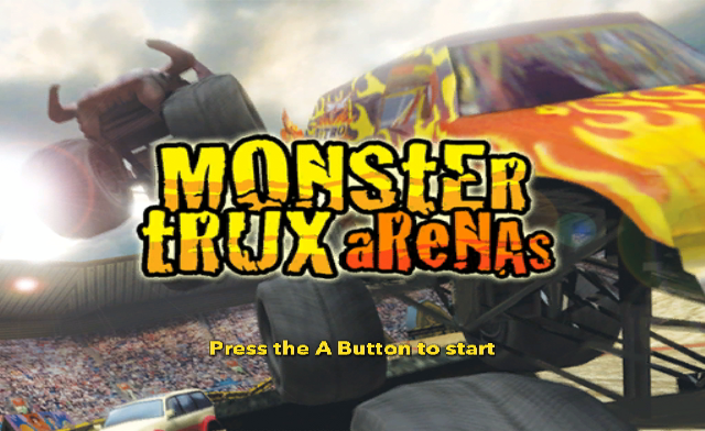Monster Trux Arenas title screen for Wii