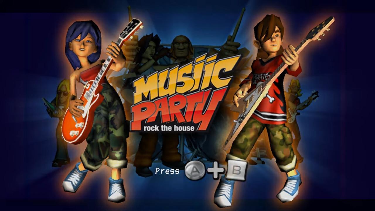 Musiic Party: Rock the House title screen for Wii
