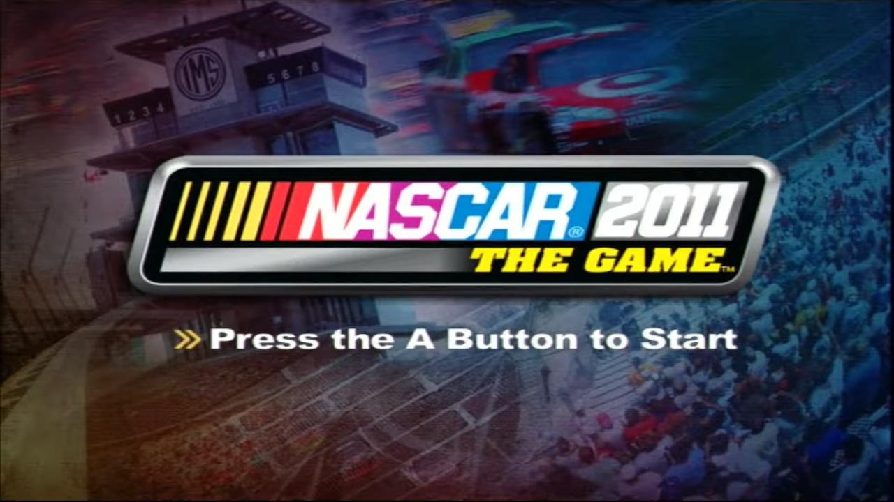 NASCAR The Game 2011 title screen for Wii