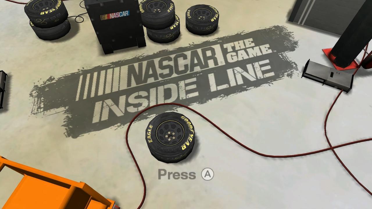 NASCAR The Game: Inside Line title screen for Wii