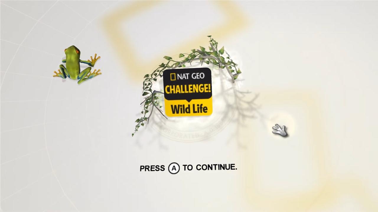 Nat Geo Challenge Wild Life title screen for Wii