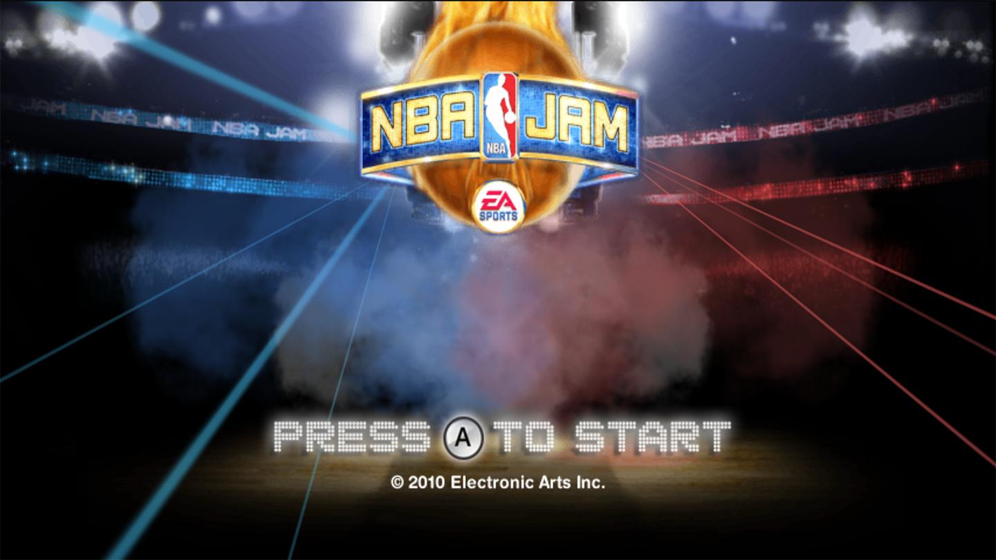 NBA Jam title screen for Wii