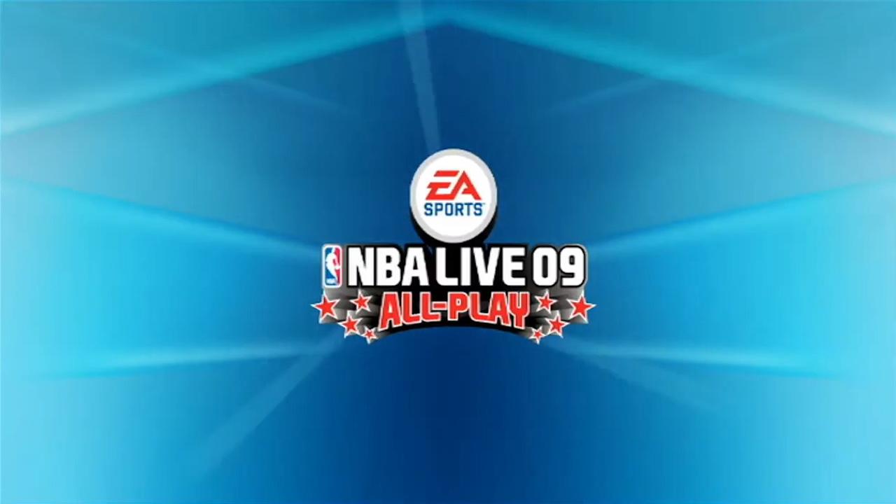 NBA Live 09 All-Play title screen for Wii