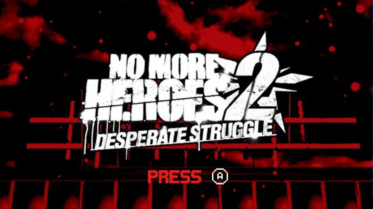No More Heroes 2: Desperate Struggle title screen for Wii