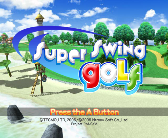 Pangya Golf With Style title screen for Wii