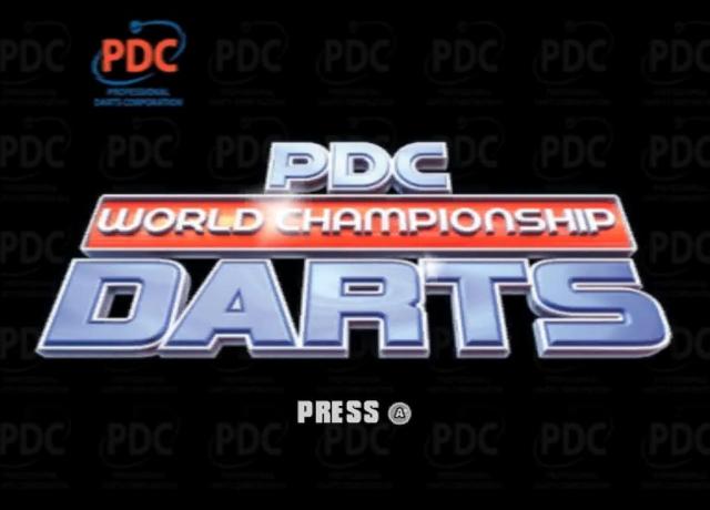 PDC World Championship Darts 2008 title screen for Wii