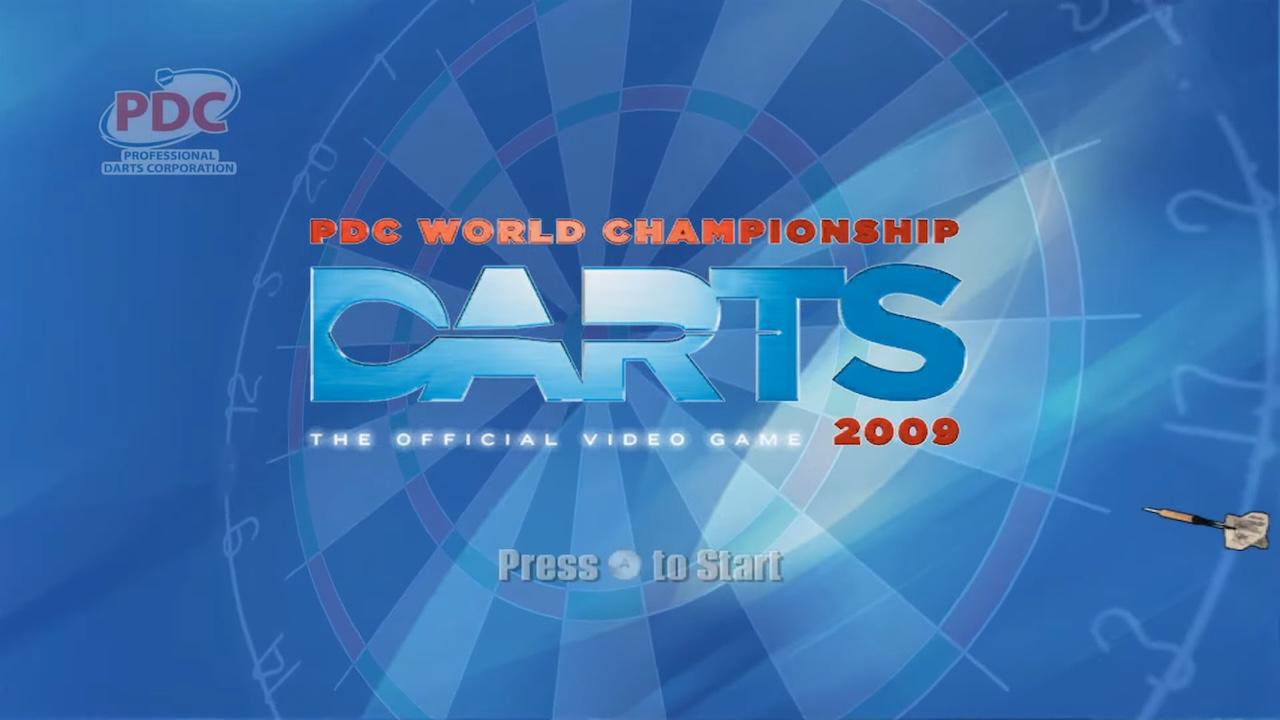 PDC World Championship Darts 2009 title screen for Wii