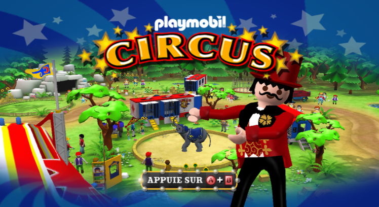 Playmobil Circus title screen for Wii