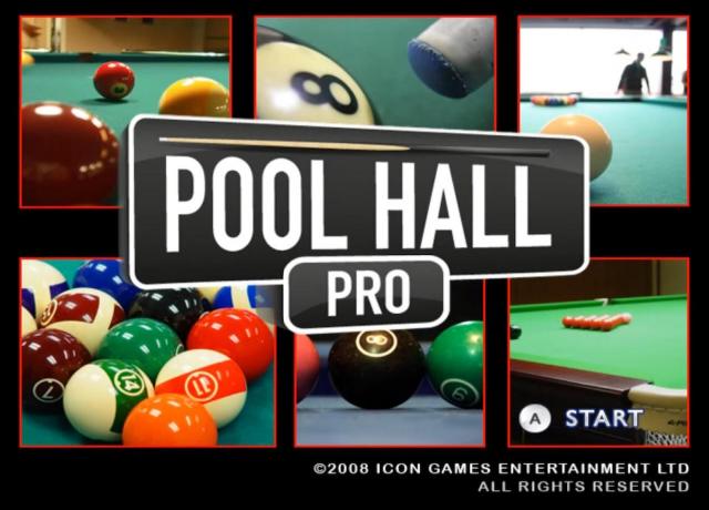 Pool Hall Pro title screen for Wii