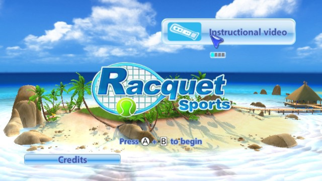 Racquet Sports title screen for Wii