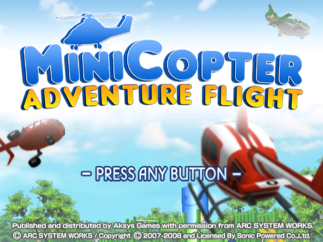 Radio Helicopter title screen for Wii