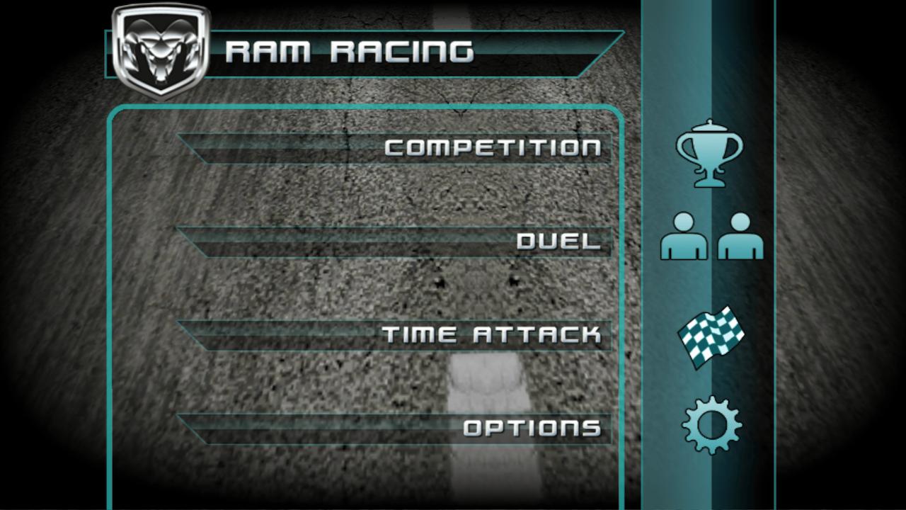 Ram Racing title screen for Wii