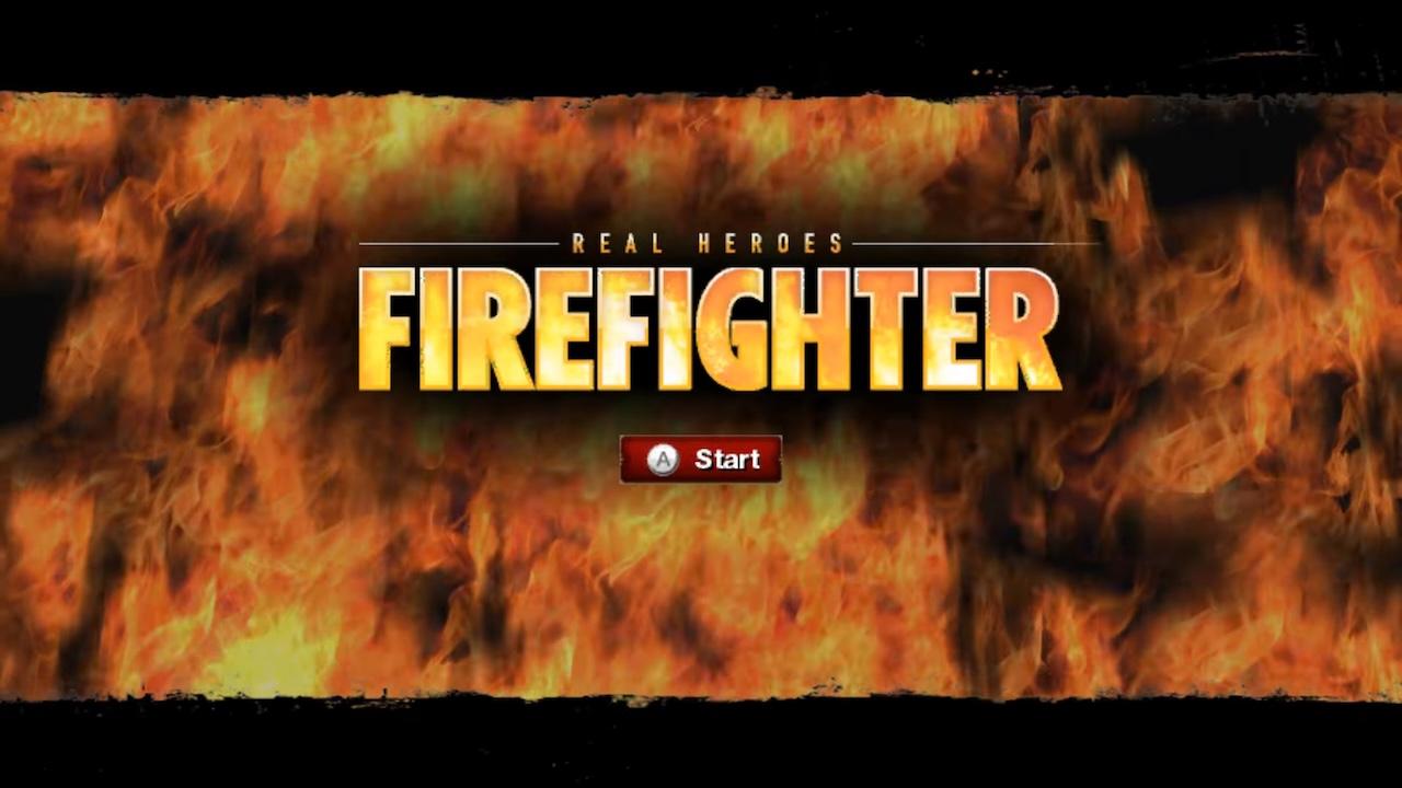 Real Heroes: Firefighter title screen for Wii
