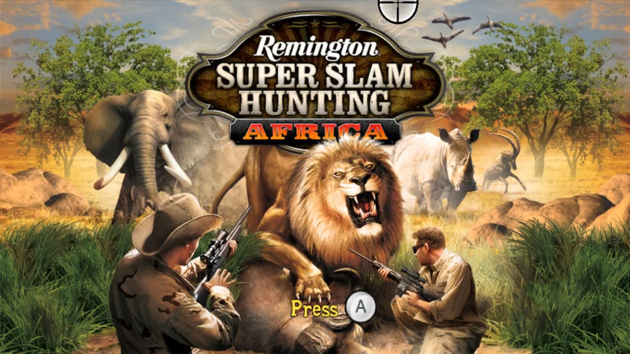 Remington Super Slam Hunting Africa title screen for Wii