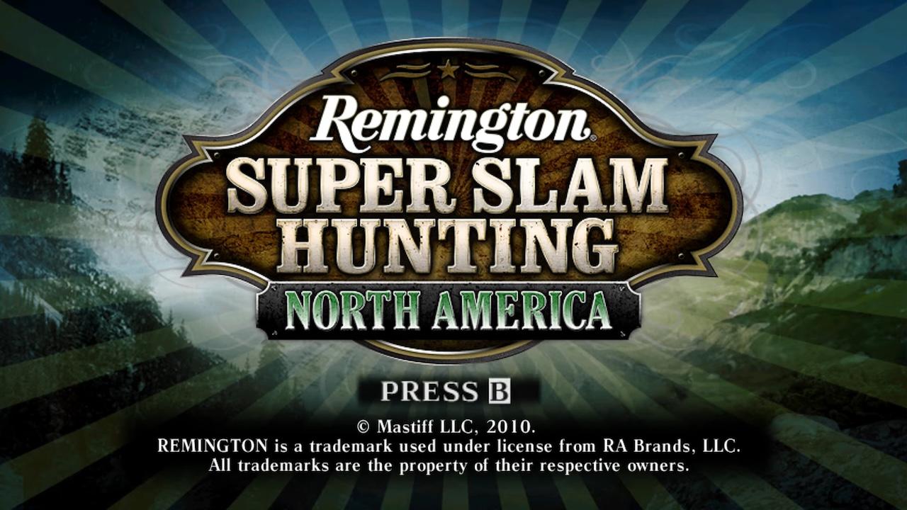 Remington Super Slam Hunting: North America title screen for Wii