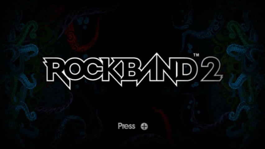 Rock Band 2 title screen for Wii