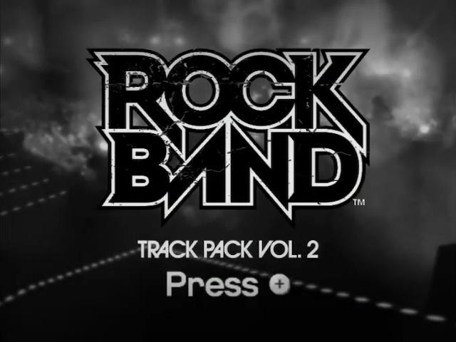 Rock Band Track Pack Volume 2 title screen for Wii