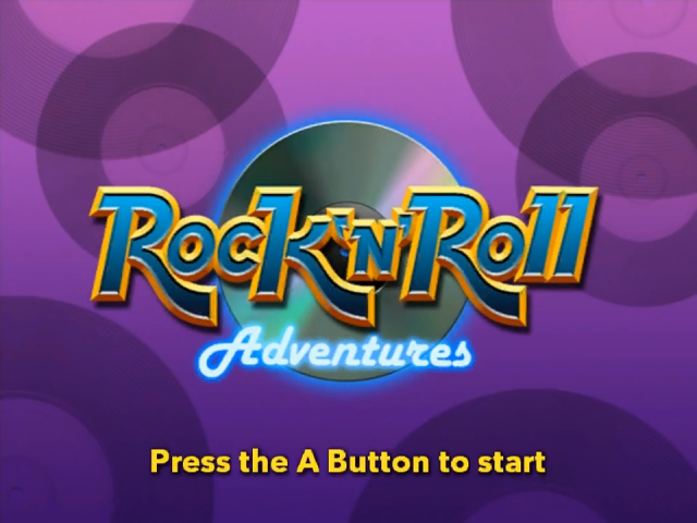 Rock 'n' Roll Adventures title screen for Wii