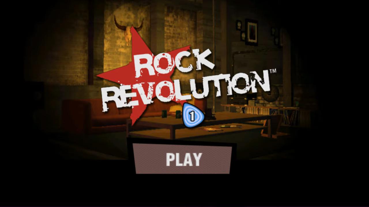 Rock Revolution title screen for Wii