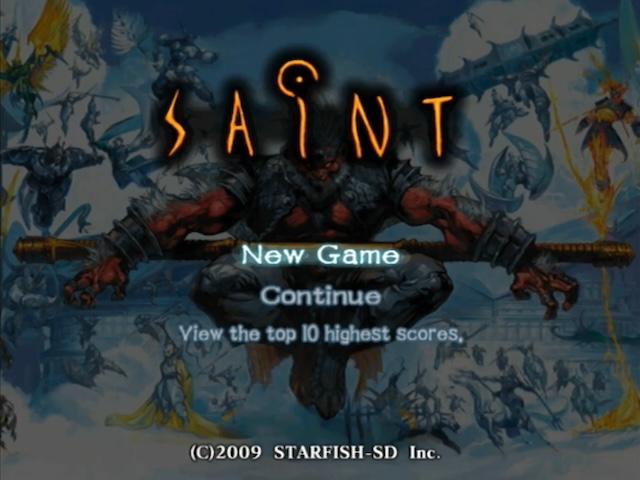 Saint title screen for Wii