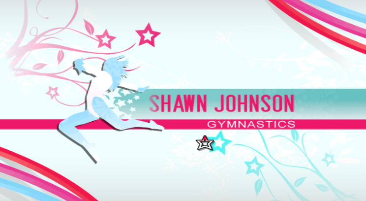Shawn Johnson Gymnastics title screen for Wii