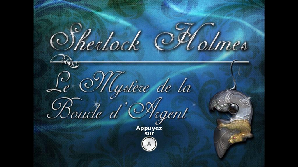 Sherlock Holmes: The Silver Earring title screen for Wii