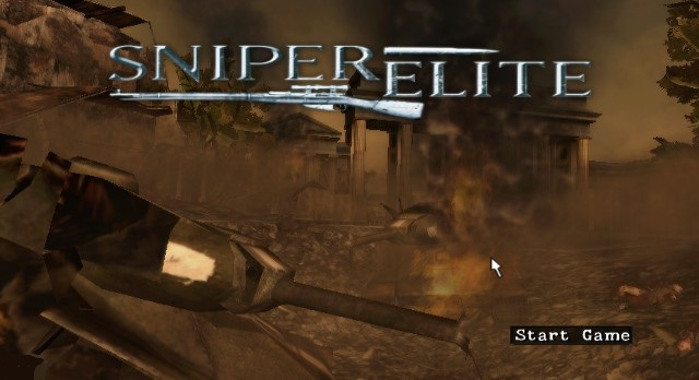 Sniper Elite: Berlin 1945 title screen for Wii