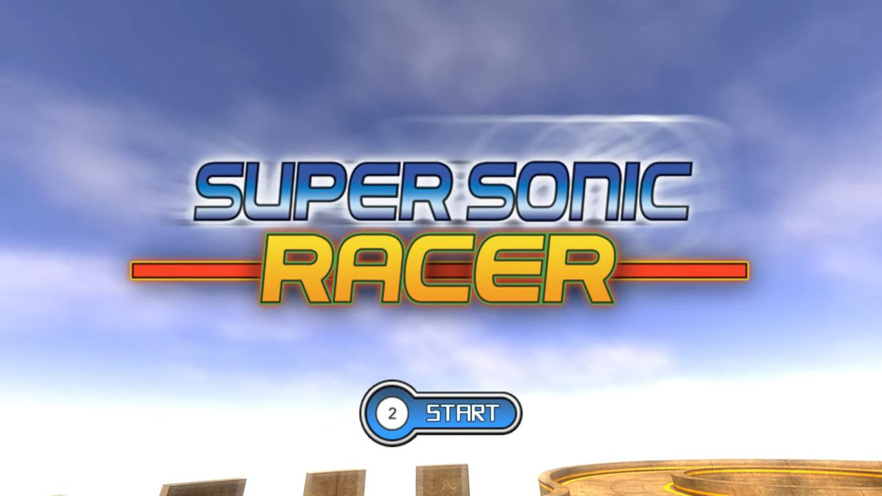 Super Sonic Racer title screen for Wii