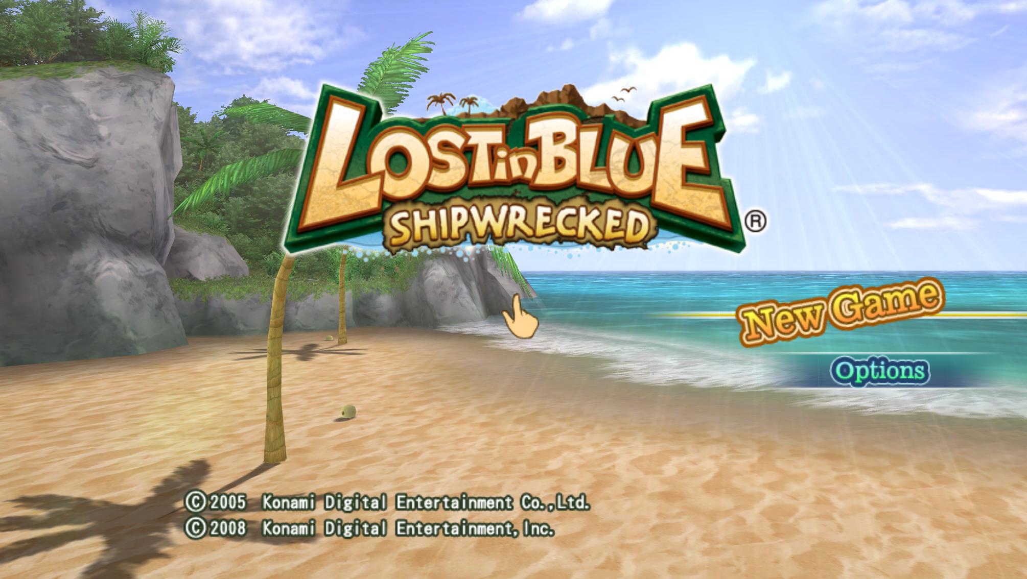 Survival Kids Wii title screen for Wii