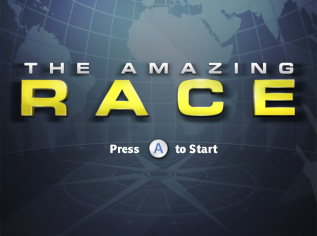 The Amazing Race title screen for Wii