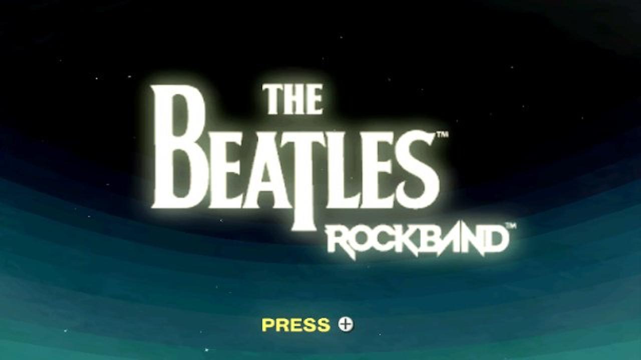 The Beatles: Rock Band title screen for Wii
