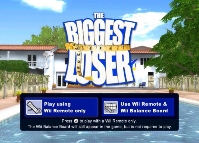 The Biggest Loser title screen for Wii