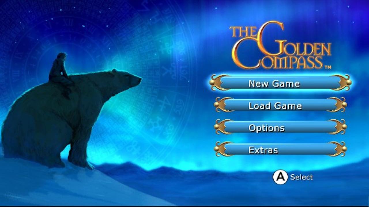 The Golden Compass title screen for Wii